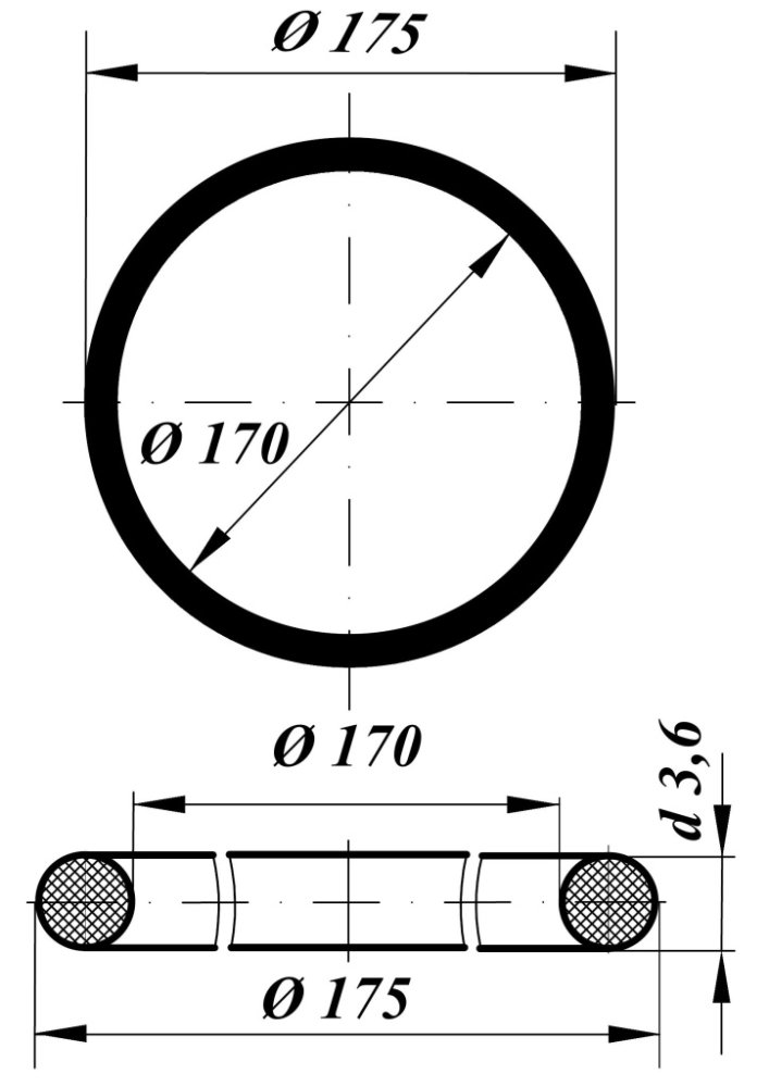 Кольцо 170-175-36-2-HNBR90