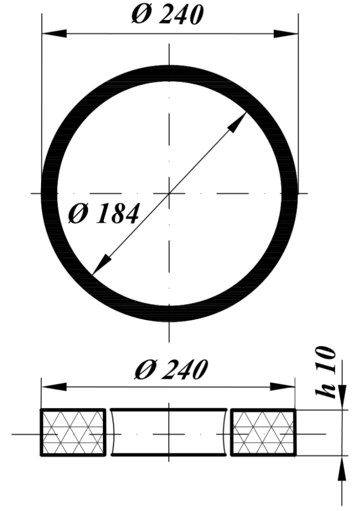 Кольцо уплотнительное 40812-Н (1443.01.123)(ГГ 731.03.02.02.002)