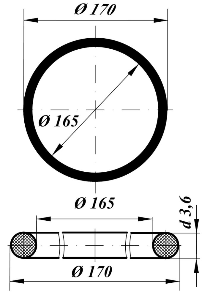 Кольцо 165-170-36-2-HNBR90