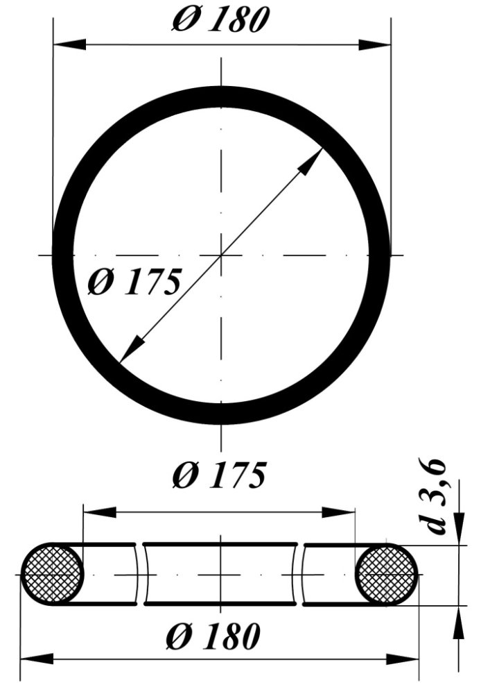 Кольцо 175-180-36-2-HNBR90